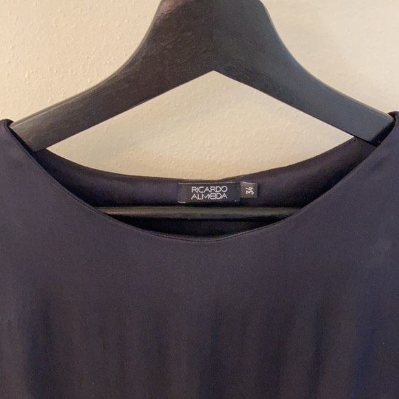 Black silk dressy top - Picture 3 of 4